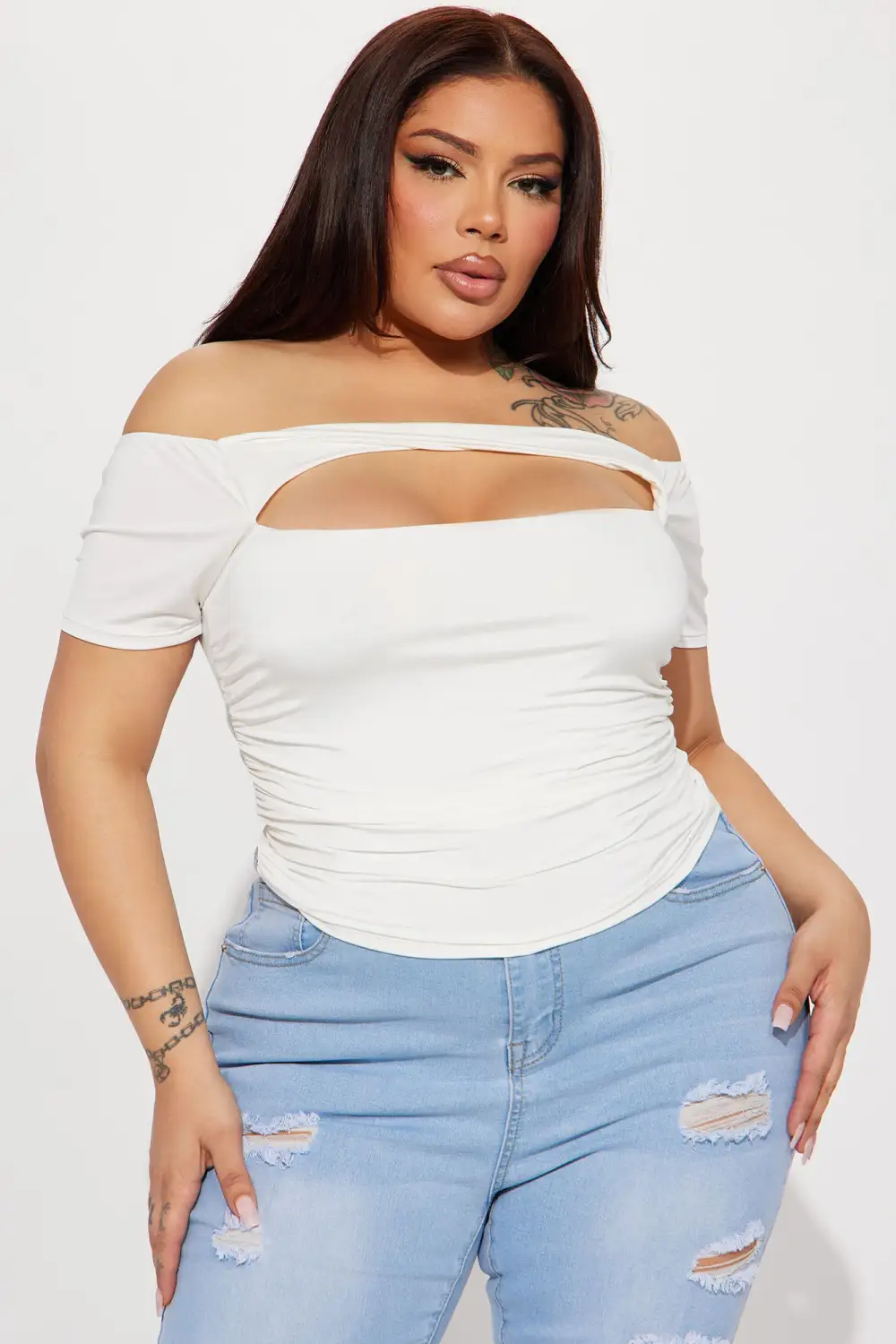 No Promises Cut Out Top - Ivory