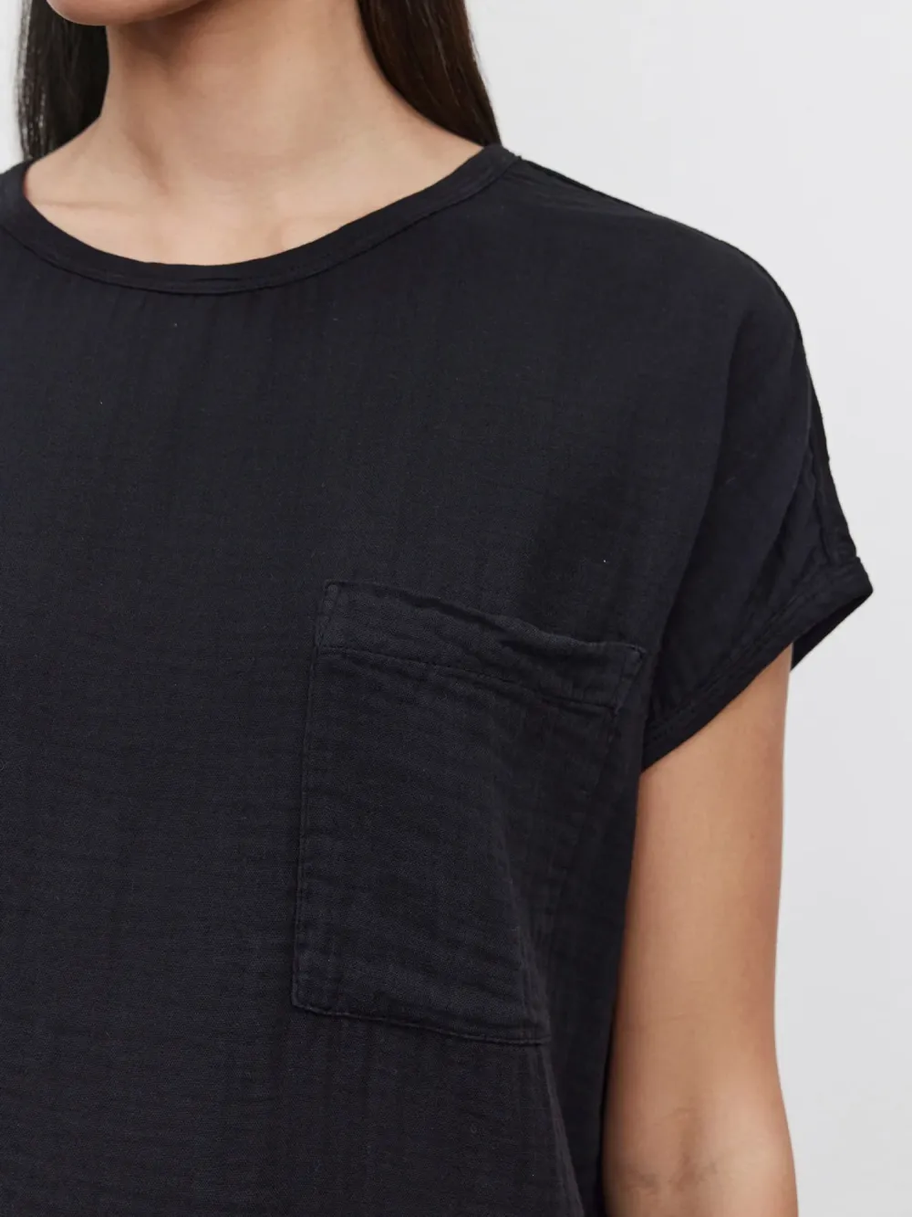 Crew Neck Black Dress