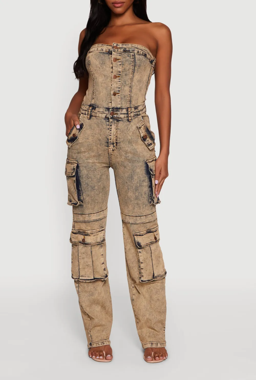 Cowboy Strapless Jumpsuit