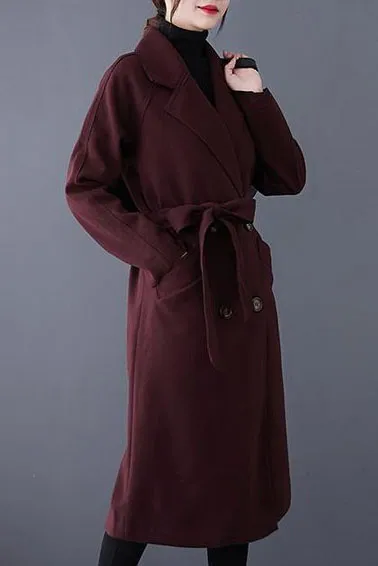 Hepburn Style Solid Over The Knee Coat