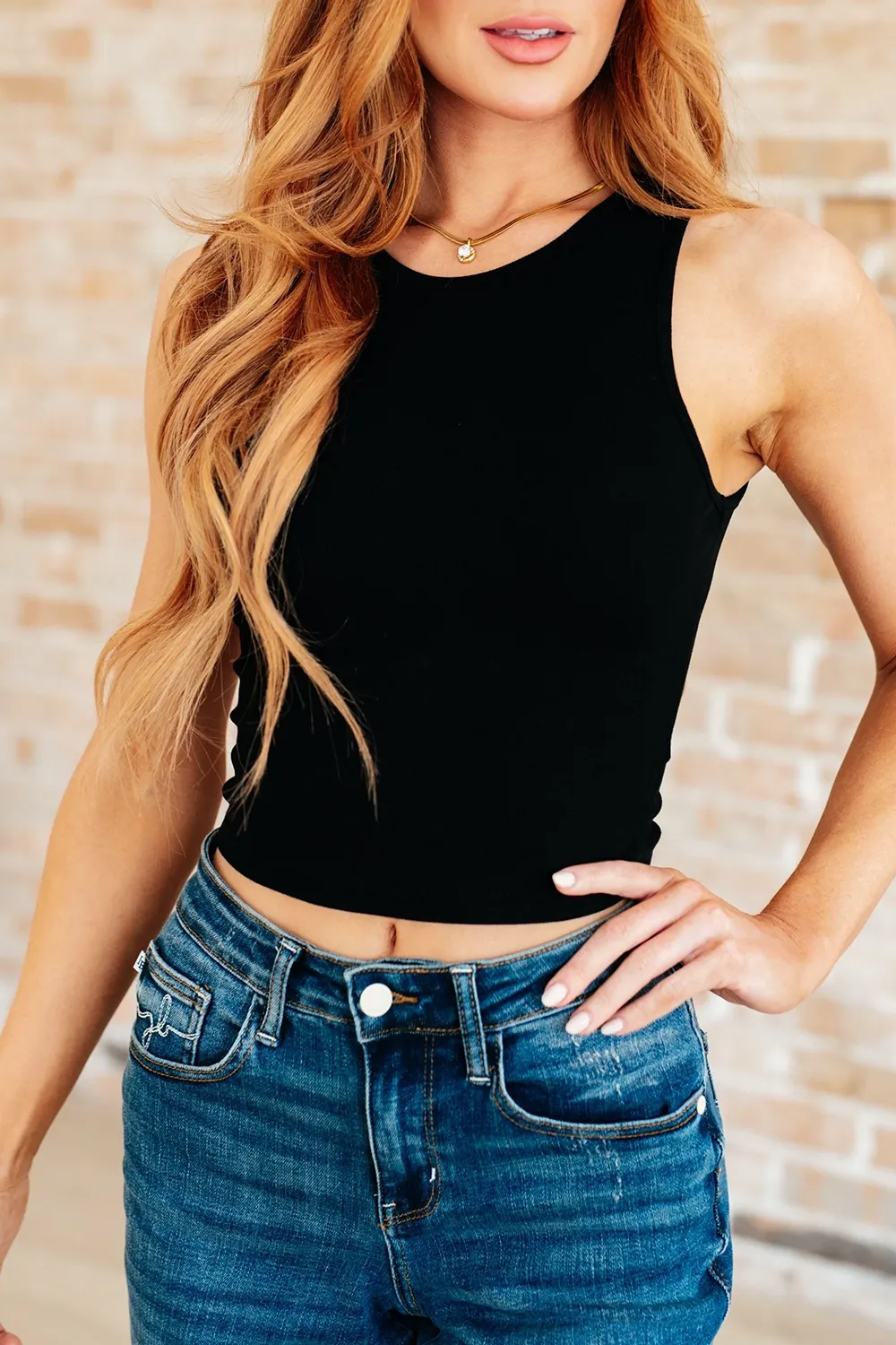 Basic Versatile Simple Daily Black Tank Tops