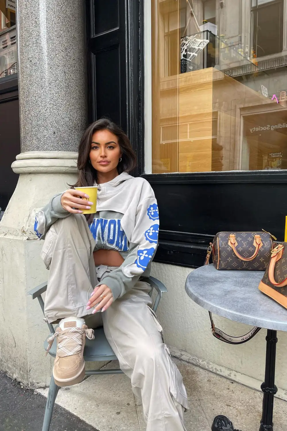 New York Layered Hoodie - Olive