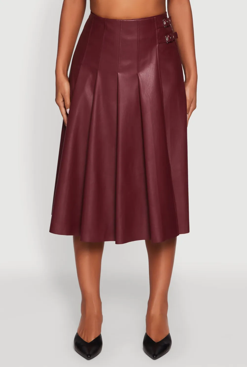 Leather Midi Skirt