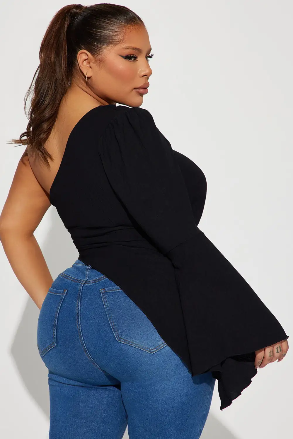 Dreamlover One Shoulder Top - Black