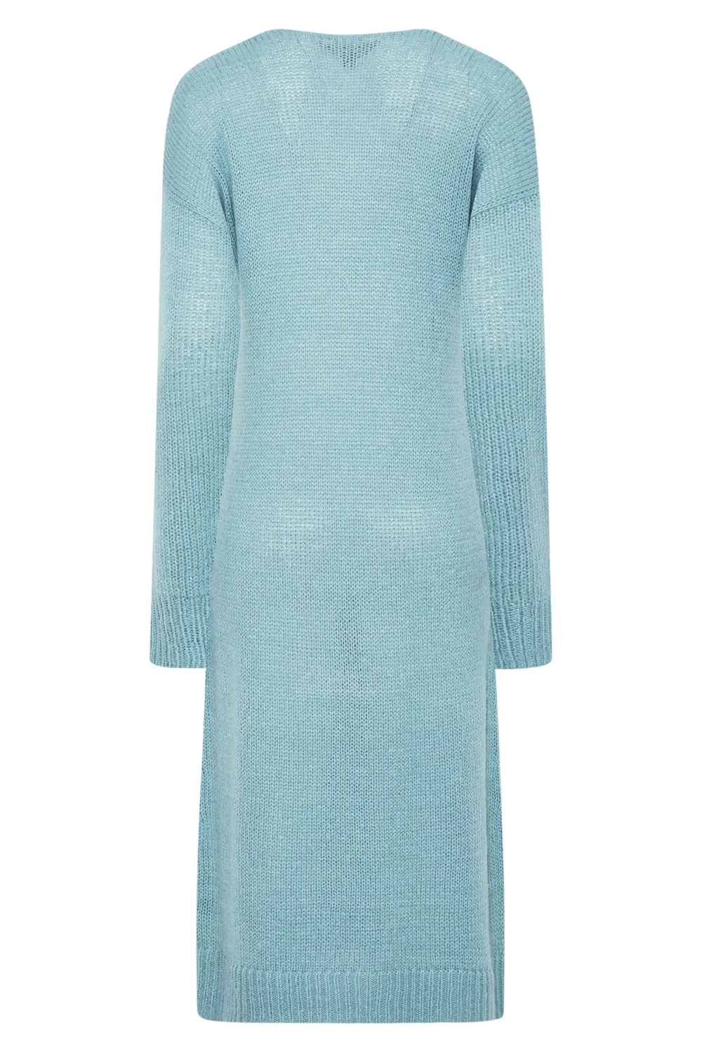 LTS Tall Denim Blue Knitted Midi Dress
