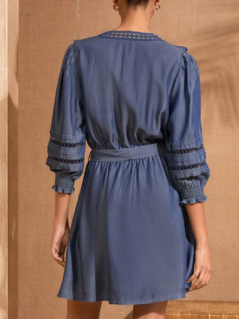 Lady Elegant Slimming V-Neck Floral Dress