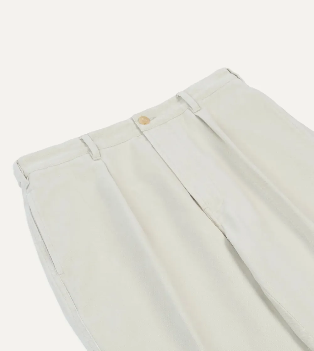 Ecru Heavy Cotton Twill Games Trousers Daily