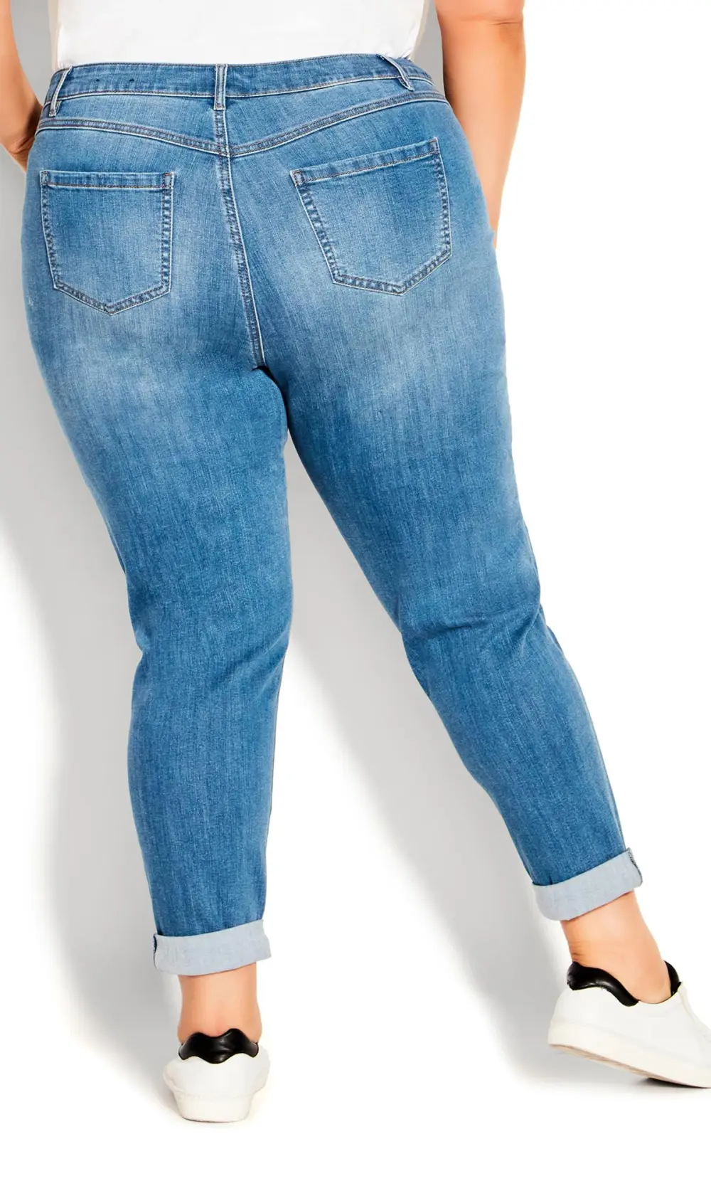 Evans Blue Light Wash Cropped Jeans