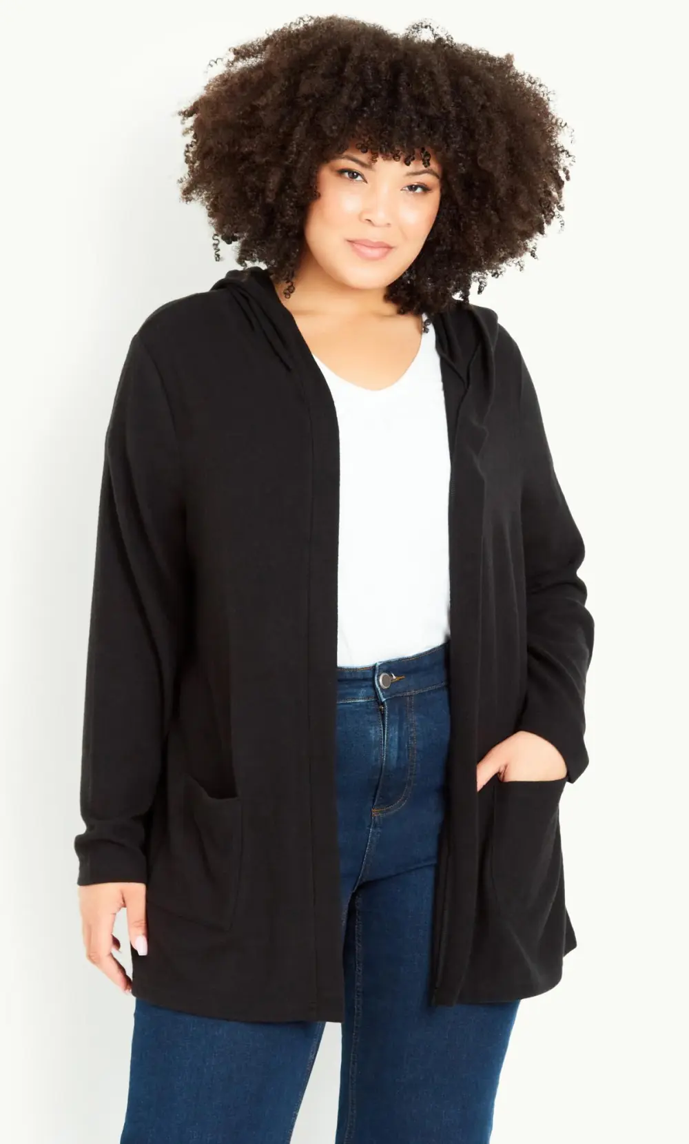 Evans Black Soft Touch Cardigan