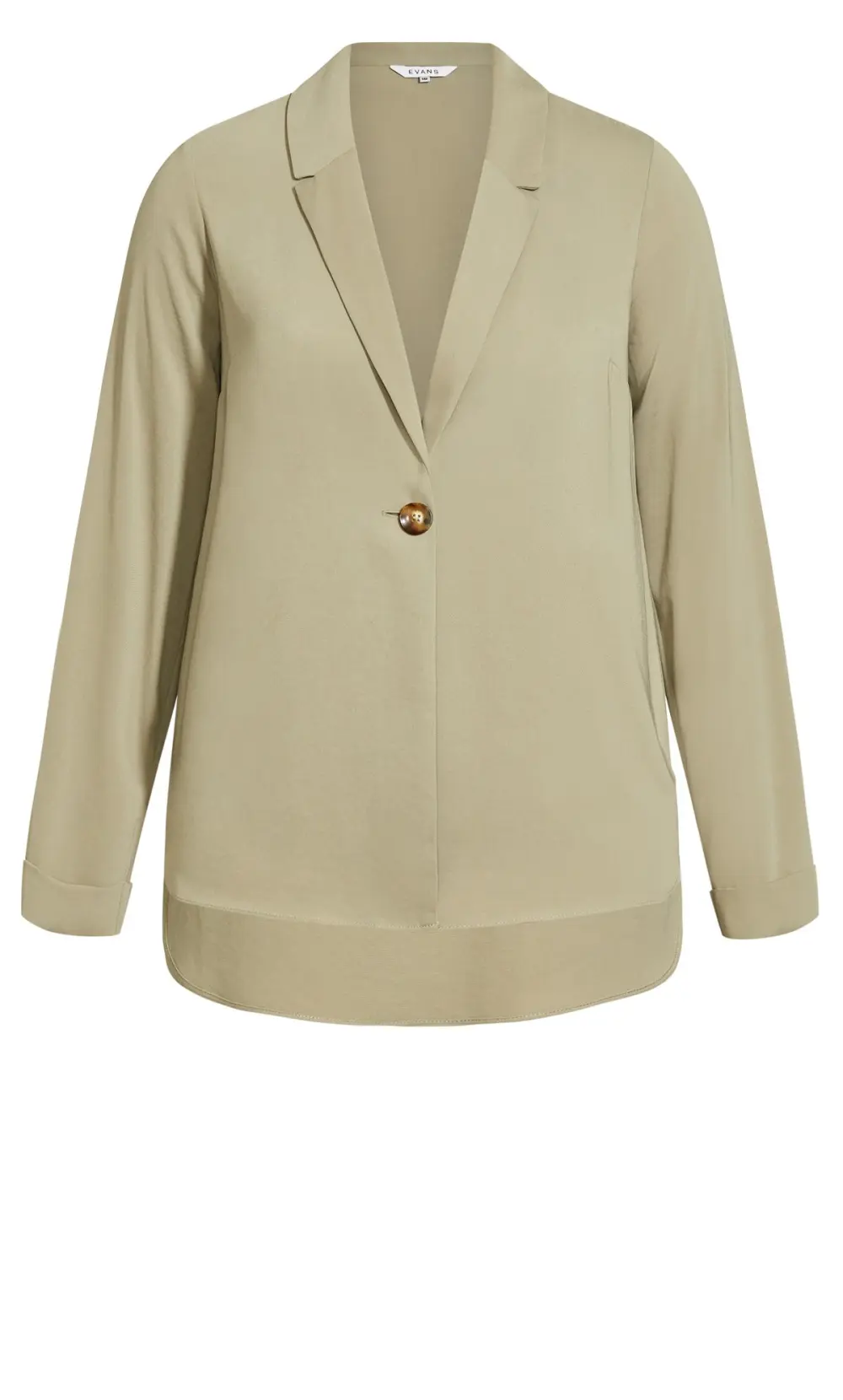Evans Olive Green Oversized Blazer
