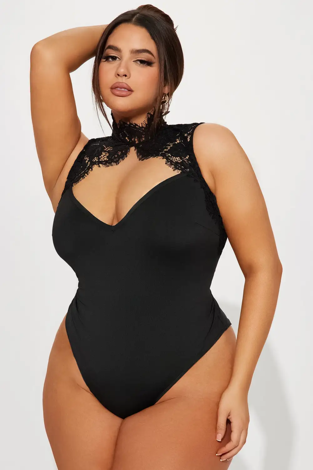 Sweetest Love Lace Bodysuit - Black