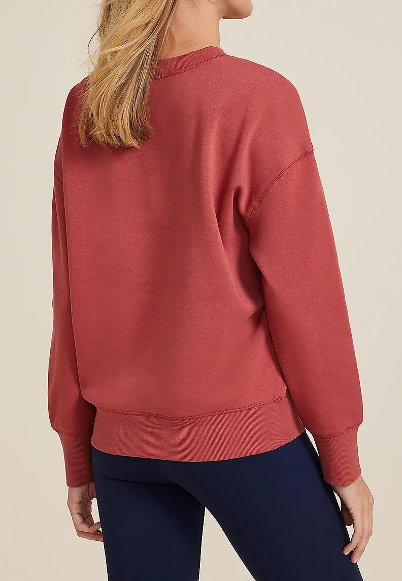 Scattered Hearts Crew Neck Relaxed Fit Sweatshirt