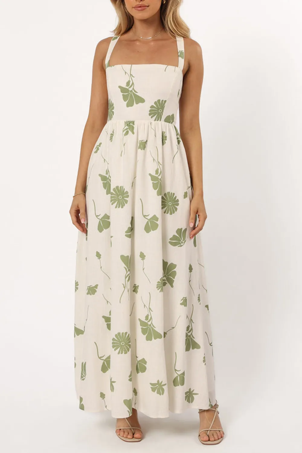 SWEET PRINT STRAP DRESS