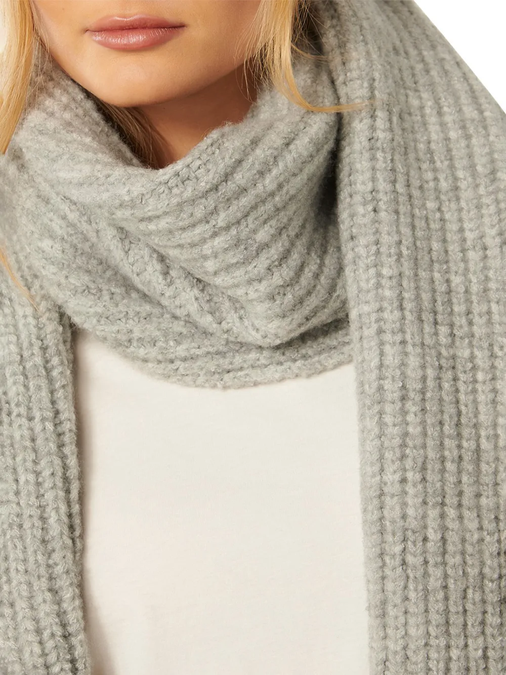 Grey Knitted Scarf