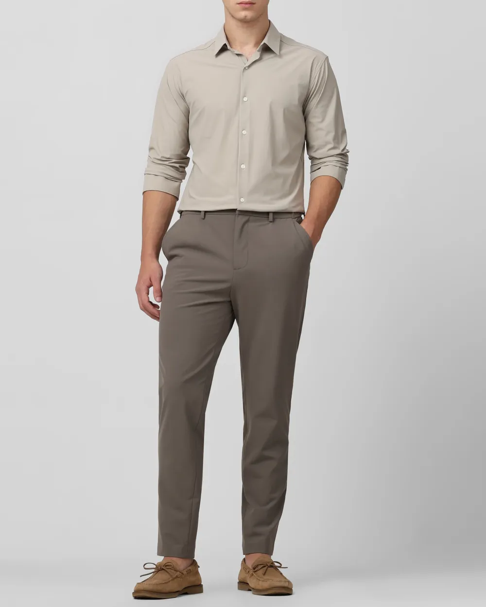 Leisure Soft And Comfortable Slim-Fit Stone Shirt