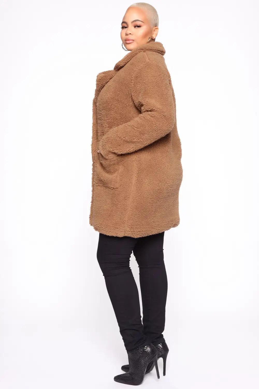 Keep Each Other Warm Sherpa Coat - Mocha