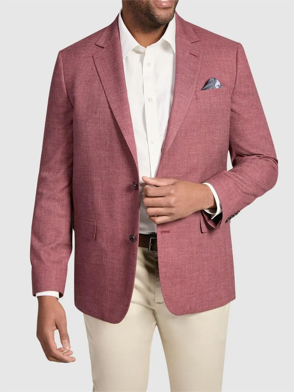RASPBERRY TEXTURED STRECH BLAZER