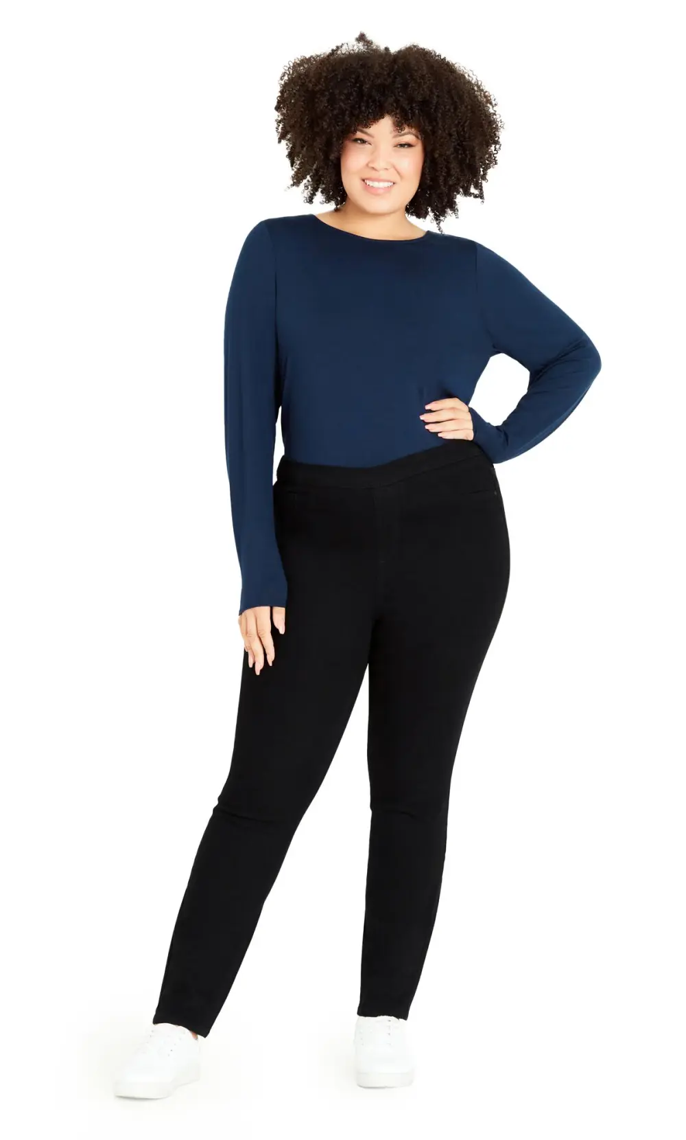 Evans Black Denim Jegging Black