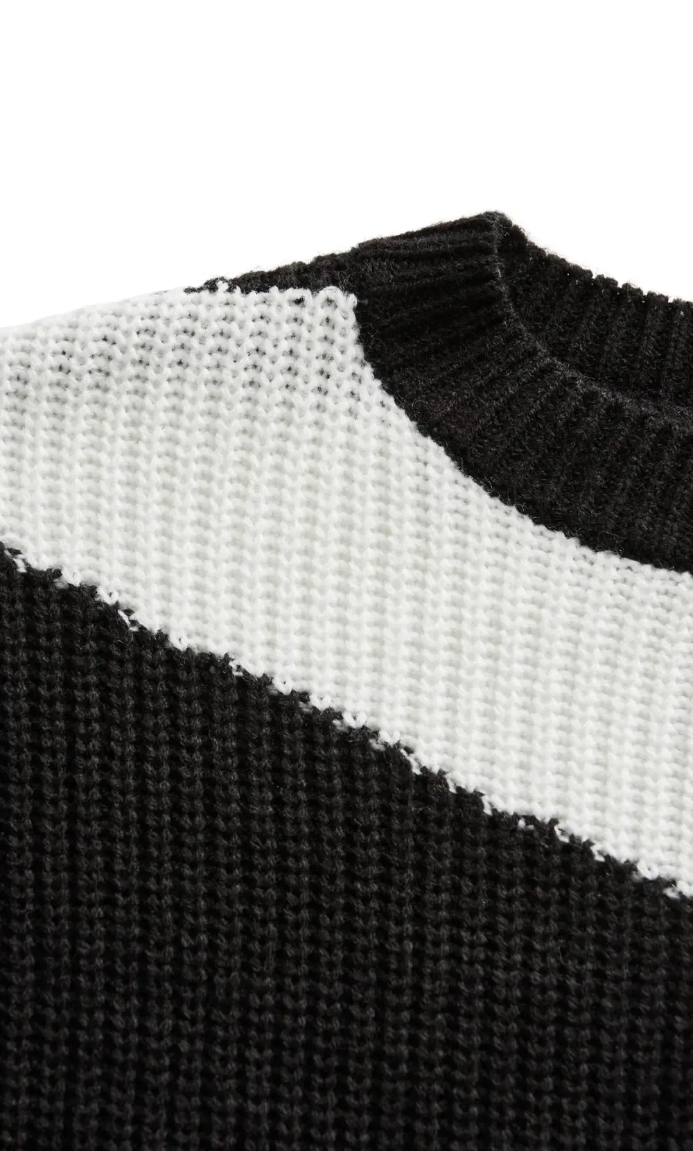 Evans Black Mono Colour Block Jumper
