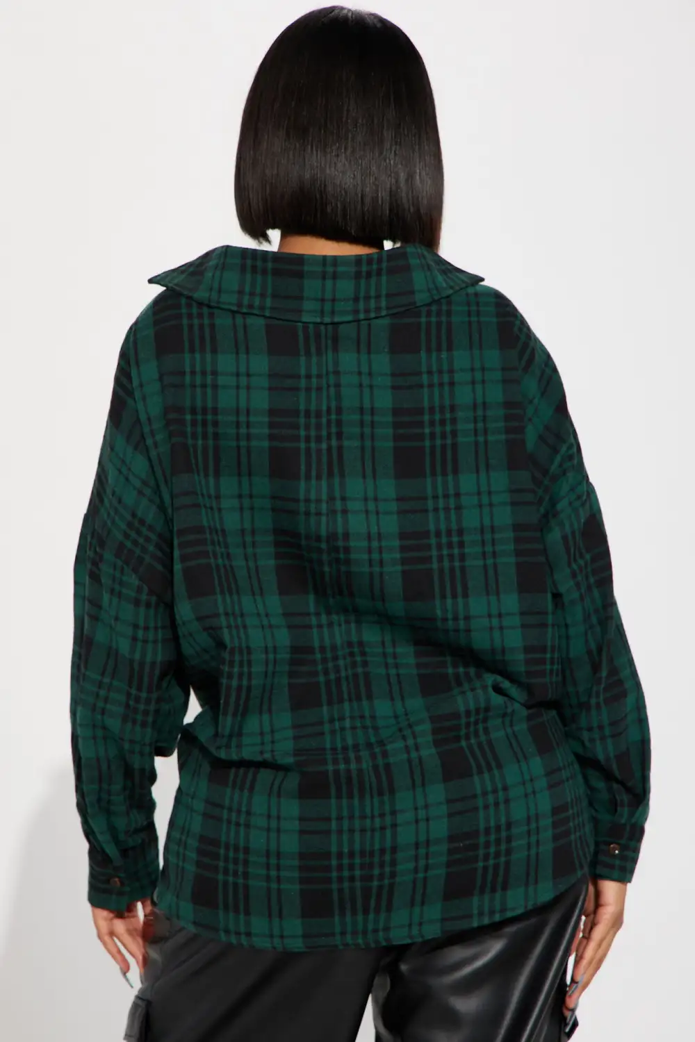 Maeve Twist Front Plaid Shirt - Hunter
