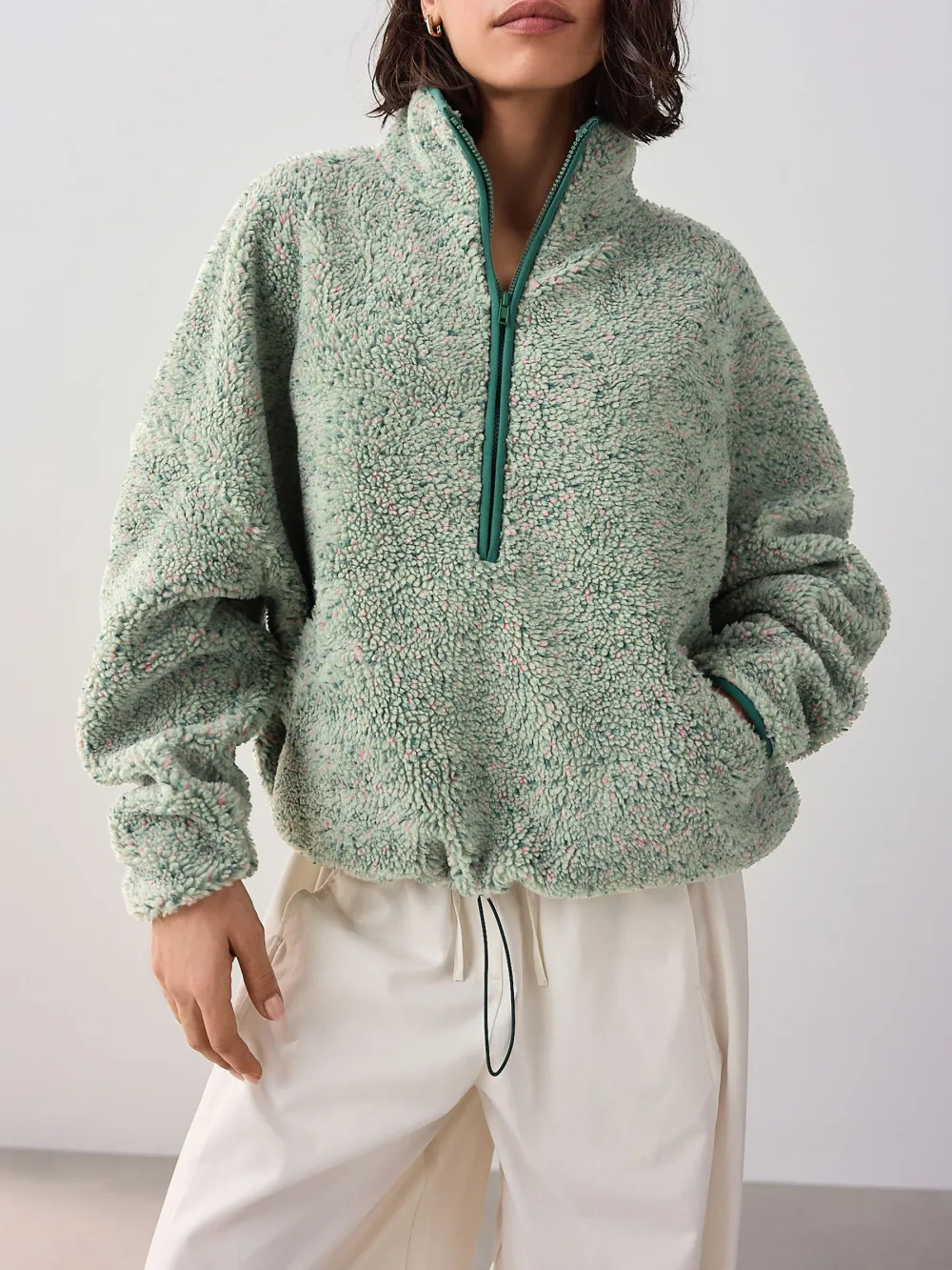 Quarter Zip Fashionable Wool Sweater