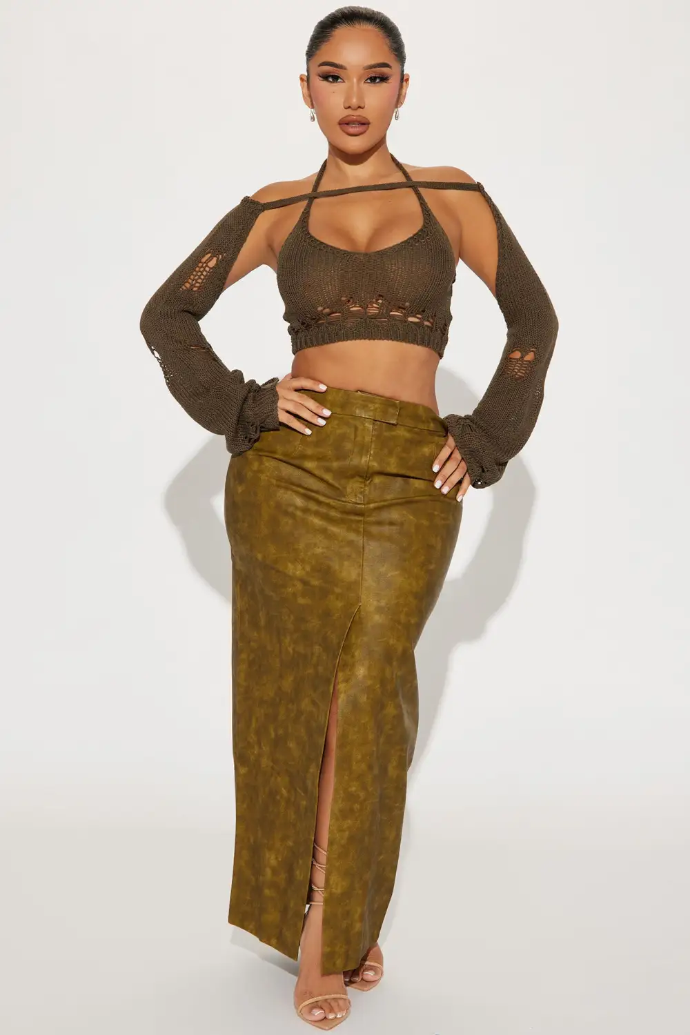 Inquires Only Sweater Set - Olive