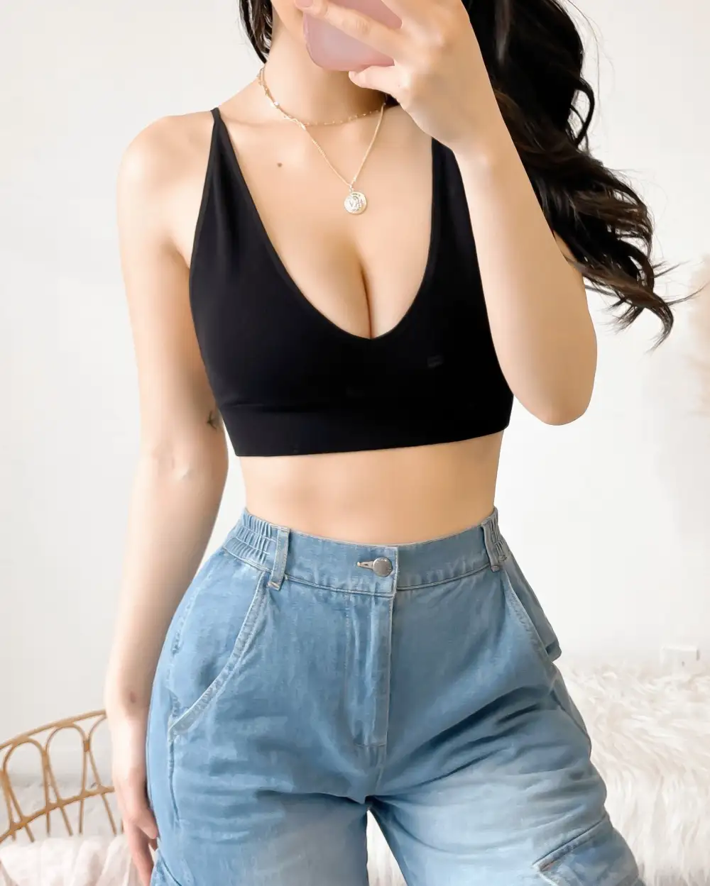 LIGHT AS A FEATHER BRALETTE TOP (RUST)