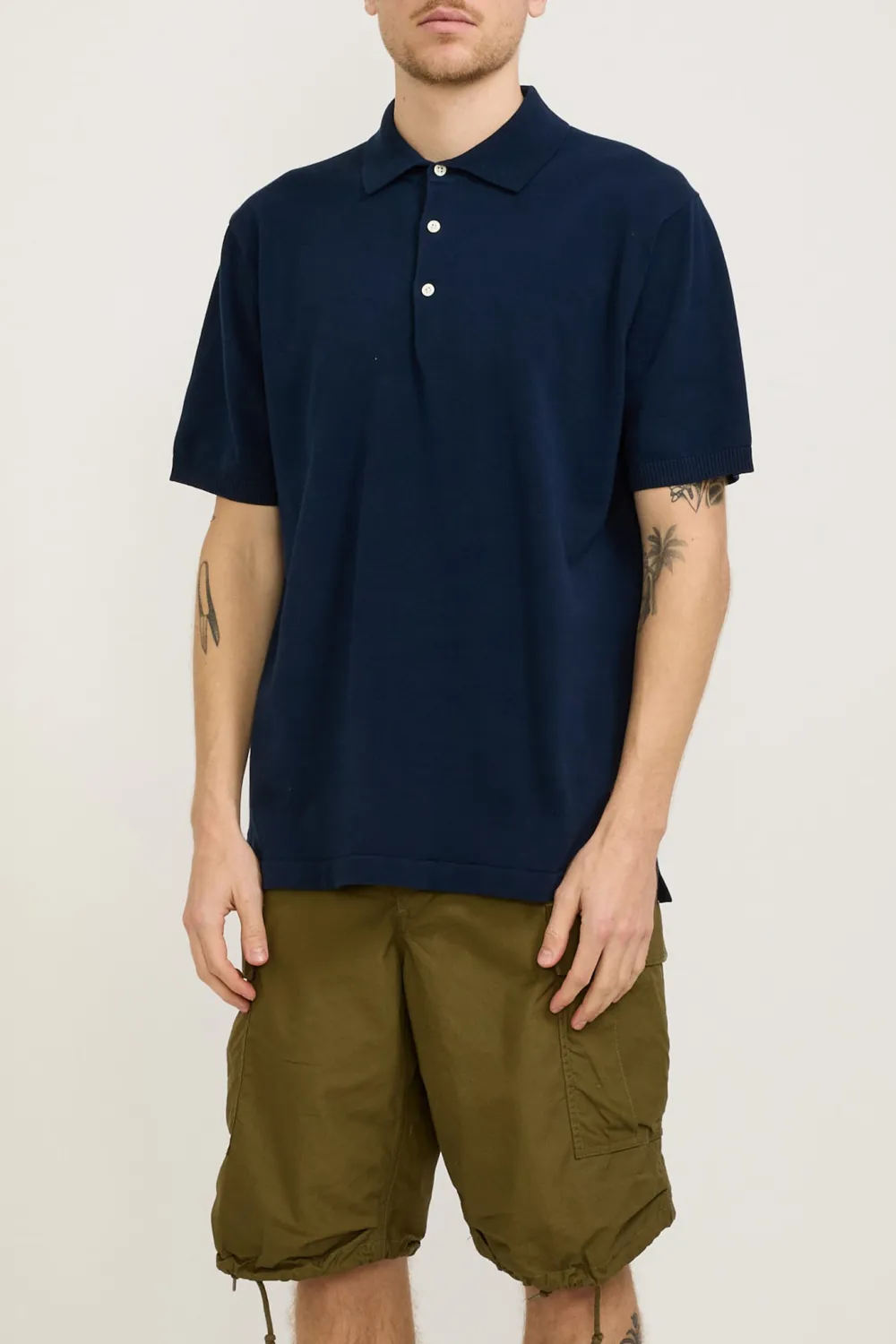 Knit Polo 12G Navy