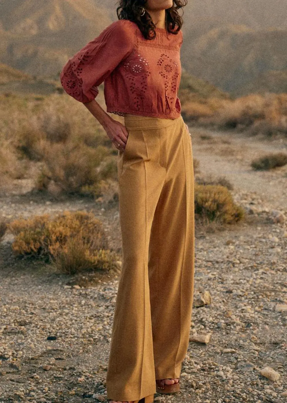 Straight-Leg Pleated Trousers