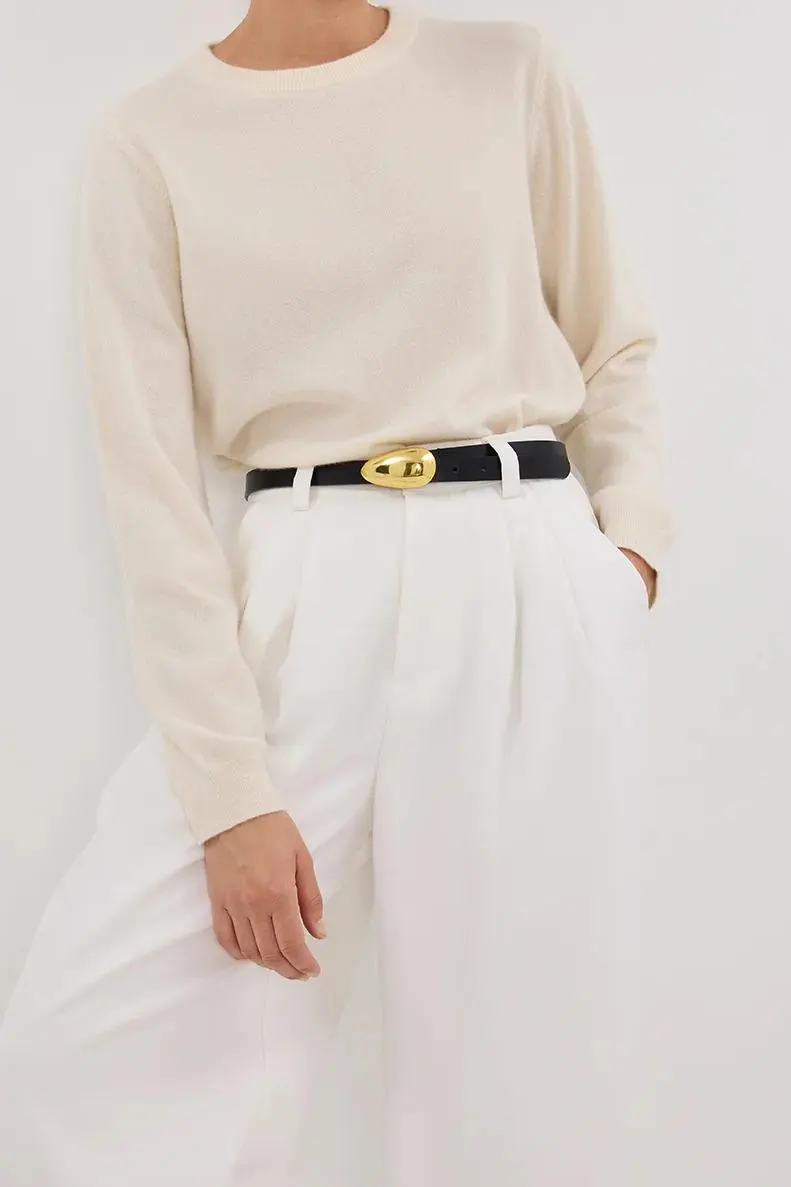 CREAM CASHMERE KNIT JUMPER