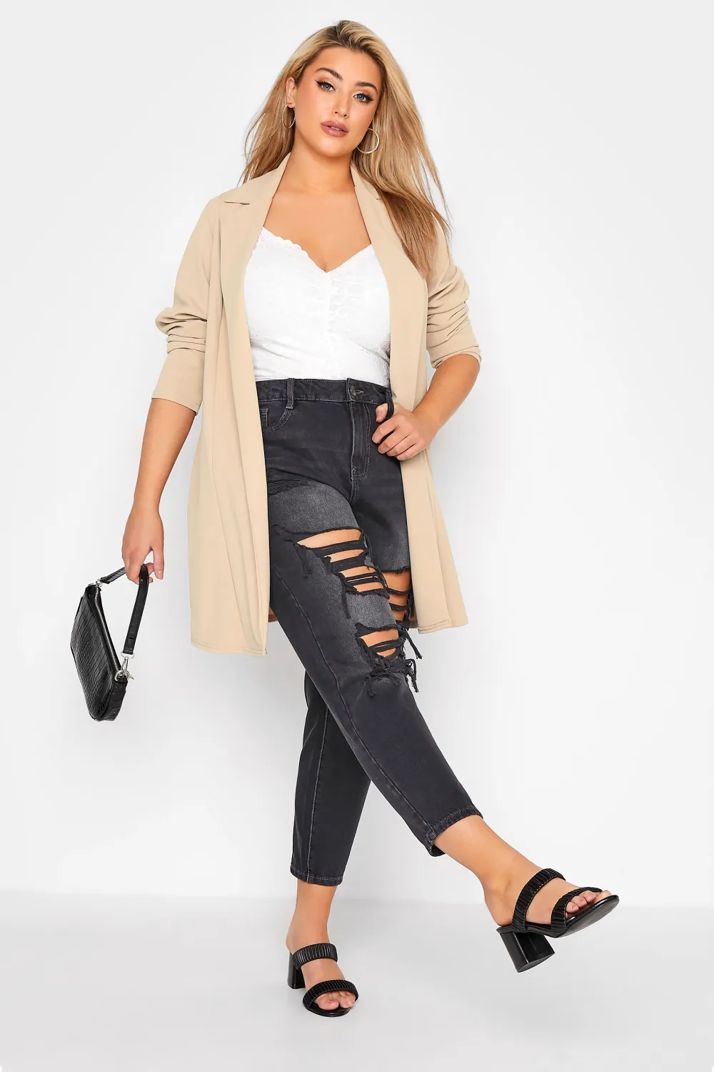 YOURS Curve Hot Pink Longline Blazer