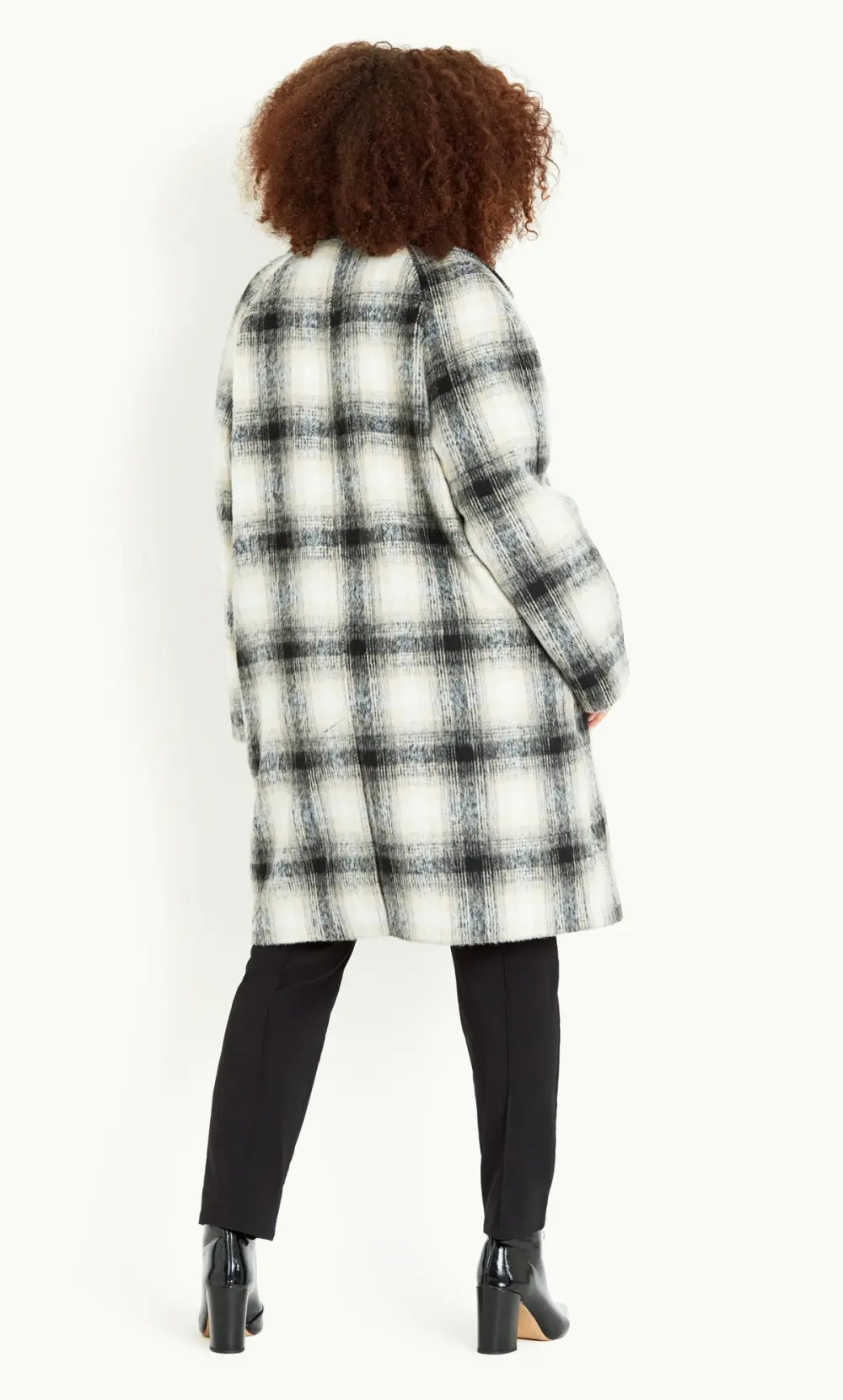EVANS Curve Grey Check Coat