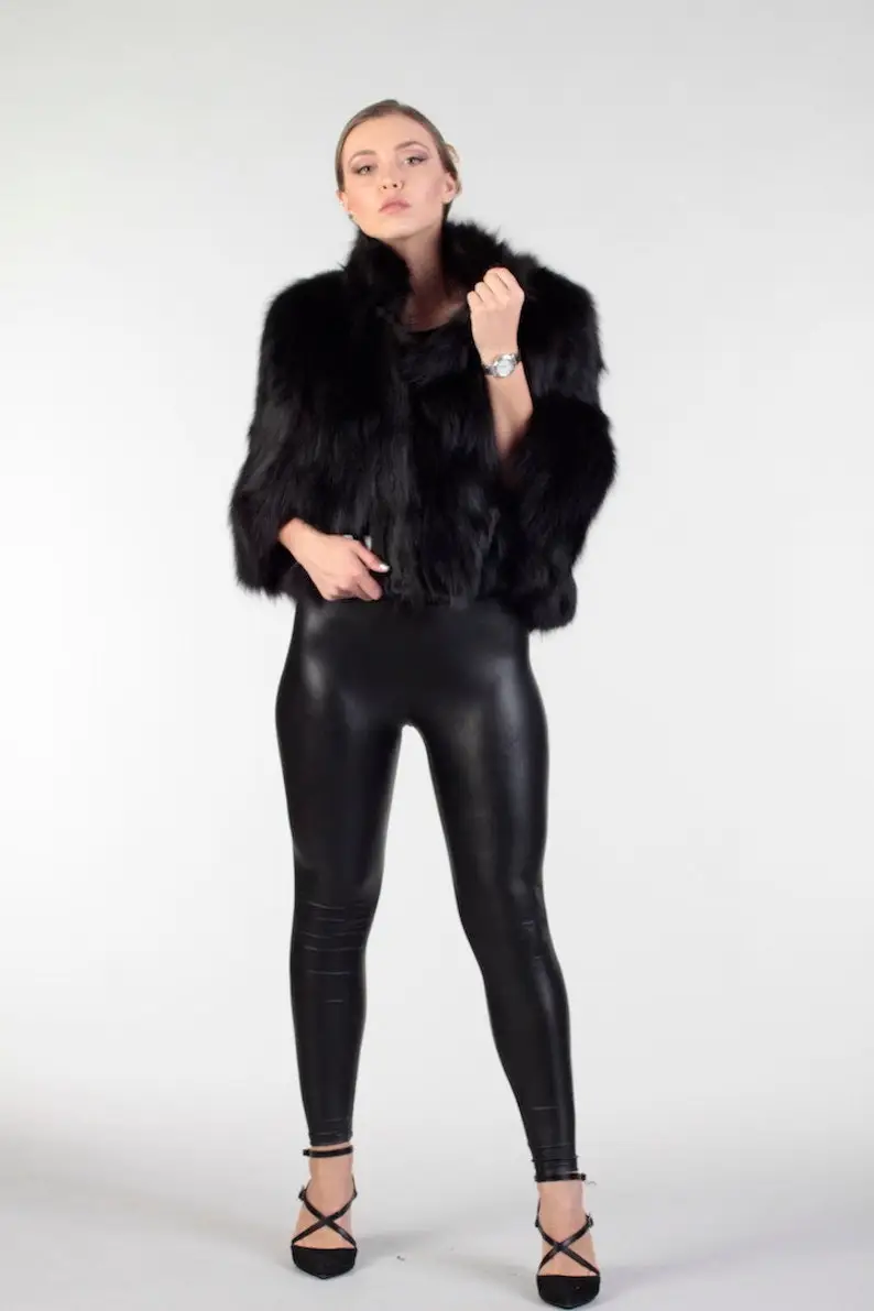 Black Fox Fur coat