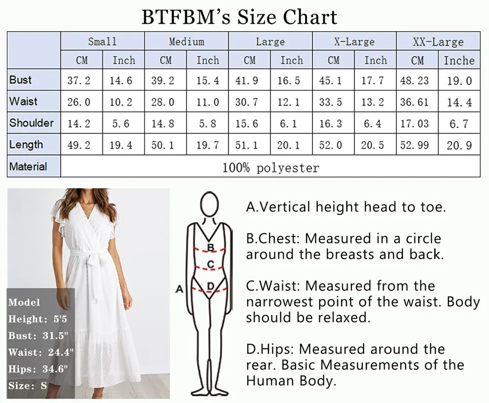 Women Summer Bohemian Floral Casual Wrap V Neck Ruffle Cap Sleeveless Belt A-Line Pleated Hem Swing Midi Sun Dress