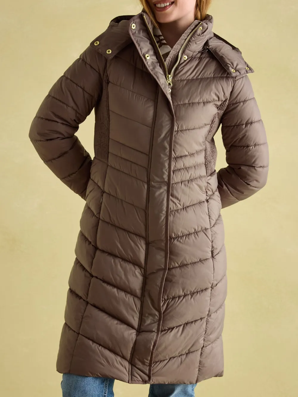 Neutral Showerproof Longline Padded Coat
