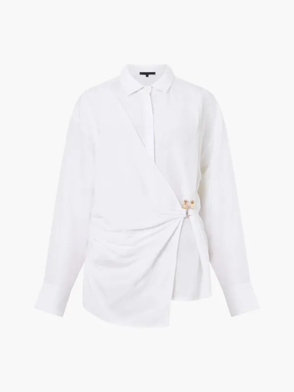 Classic Breathable Linen Waist Shirt