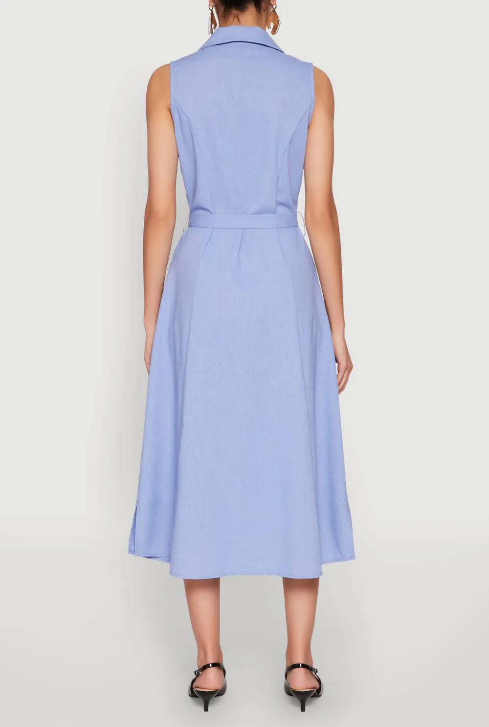 Sleeveless Flip Collar Dress