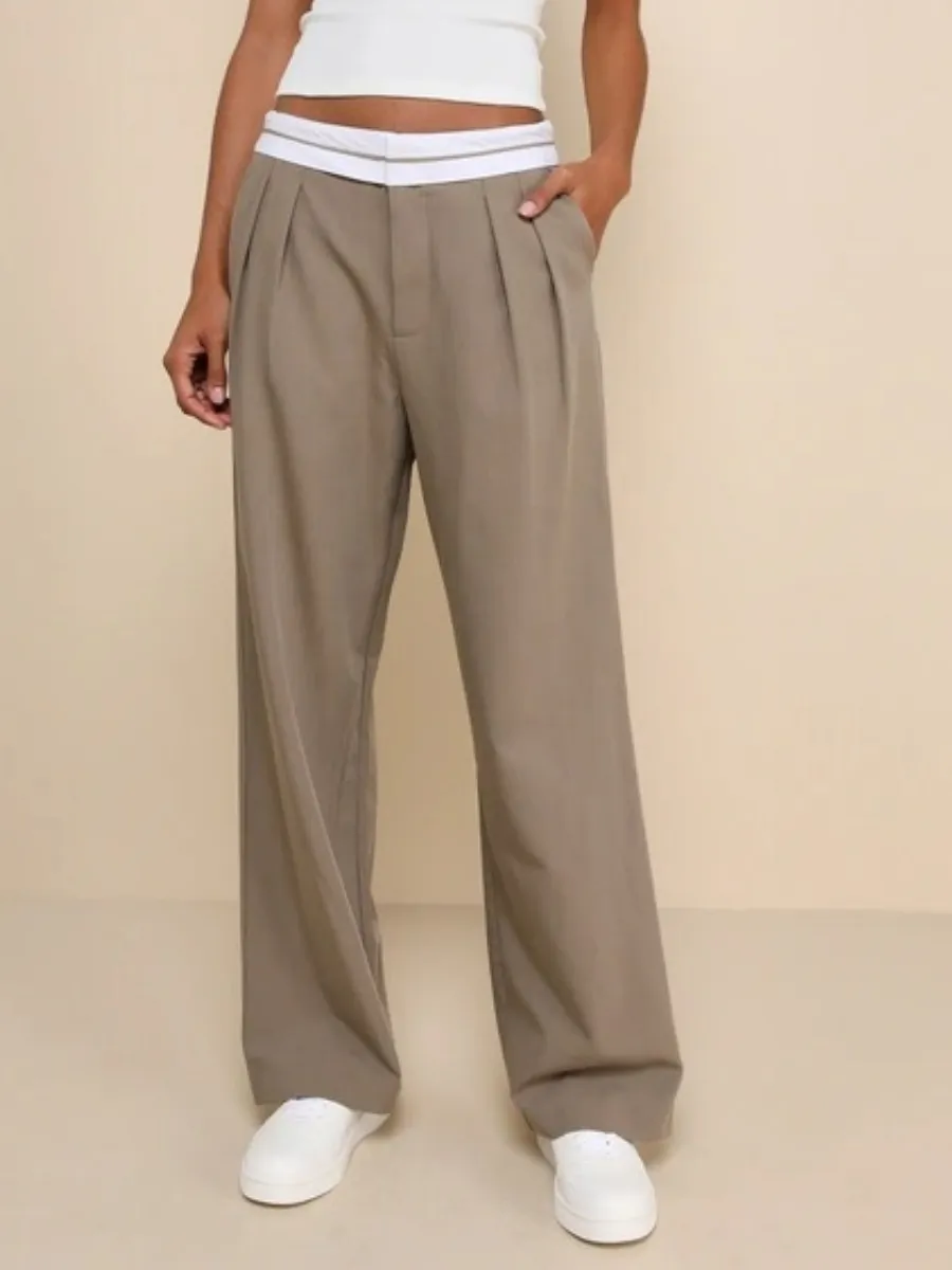 Casual Pleated Trousers
