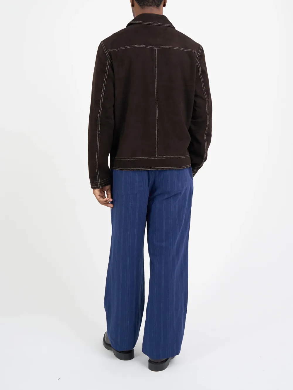 Zip-Up Suede Chocolate Brown Jacket