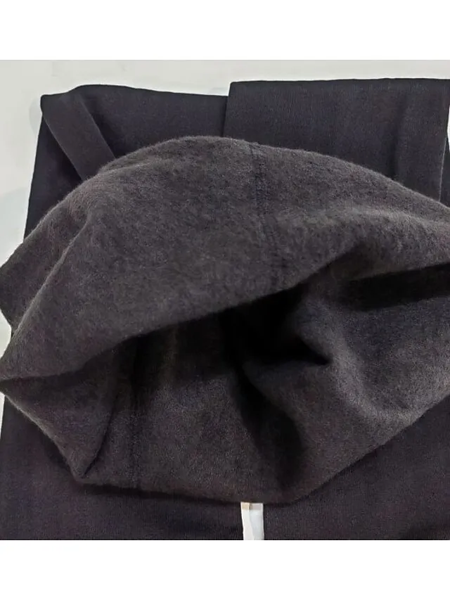 Women's Fleece Lined Leggings Green Blue Purple High Waist Classic Style Home Stretchy Full Length Thermal Warm Plain S M L XL XXL