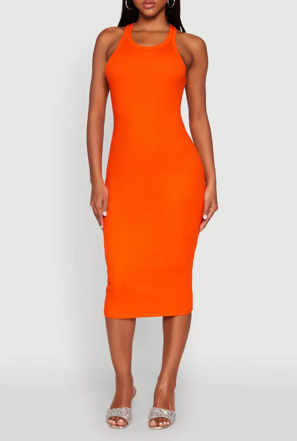 Solid Color Sleeveless Dress