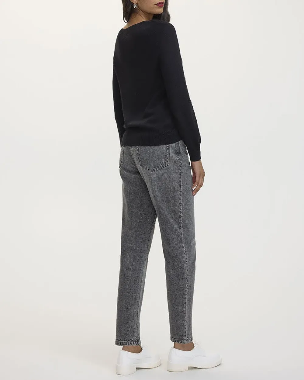 Cashmere-Blend Boat-Neck Sweater