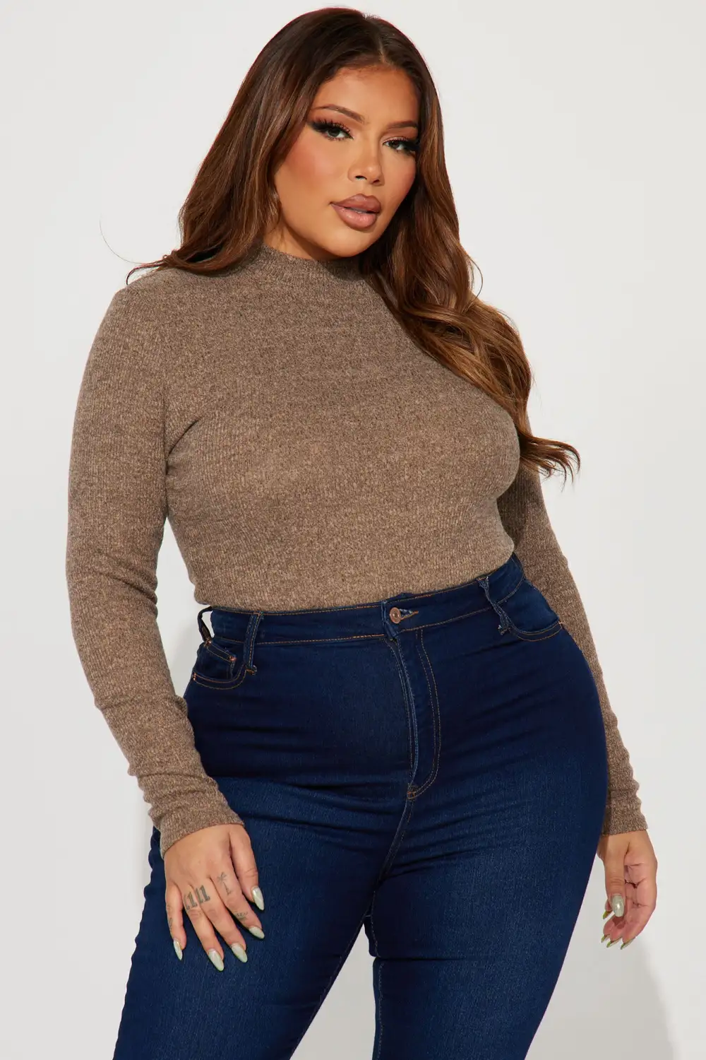 Warmest Occasion Bodysuit - Mocha