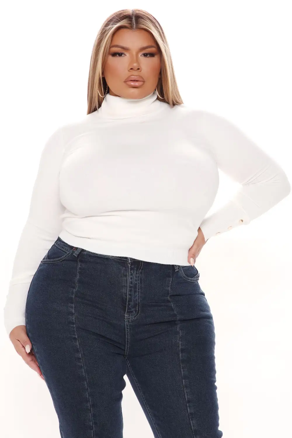 Meet Me Somewhere Turtle Neck Sweater - Ivory