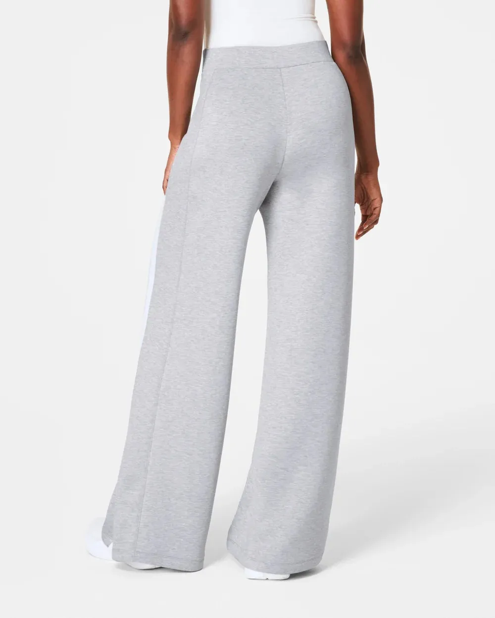 Light Heather Grey Striped Track Pant