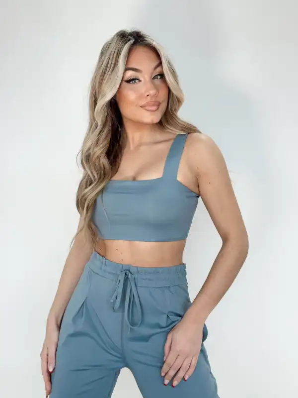 Grey Train For It Sports Bra