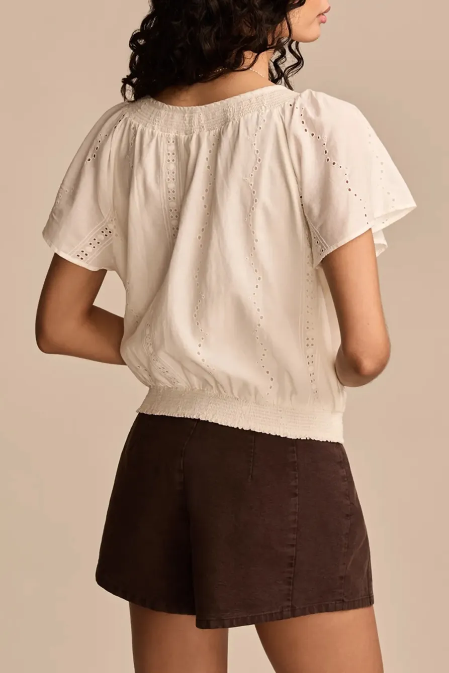 Tofu Smocked Hem Blouse
