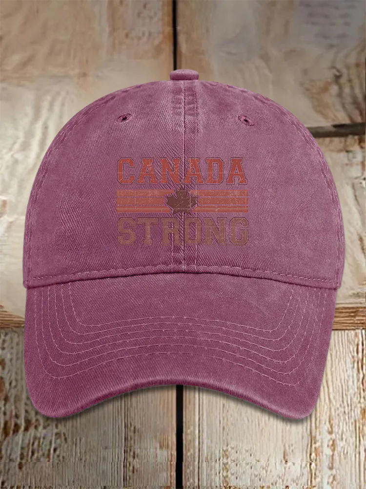 Men And Women'S We Are Canada Strong Print Baseball Cap Pattern Printing