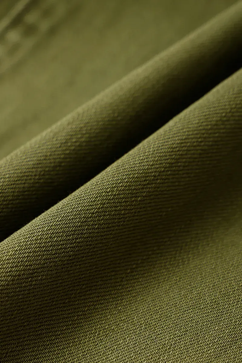 Double Button Mid Waist Straight Leg Pants