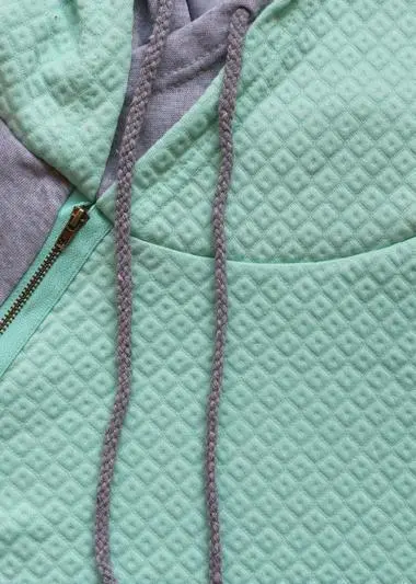 Matching color long sleeve zipper Tops